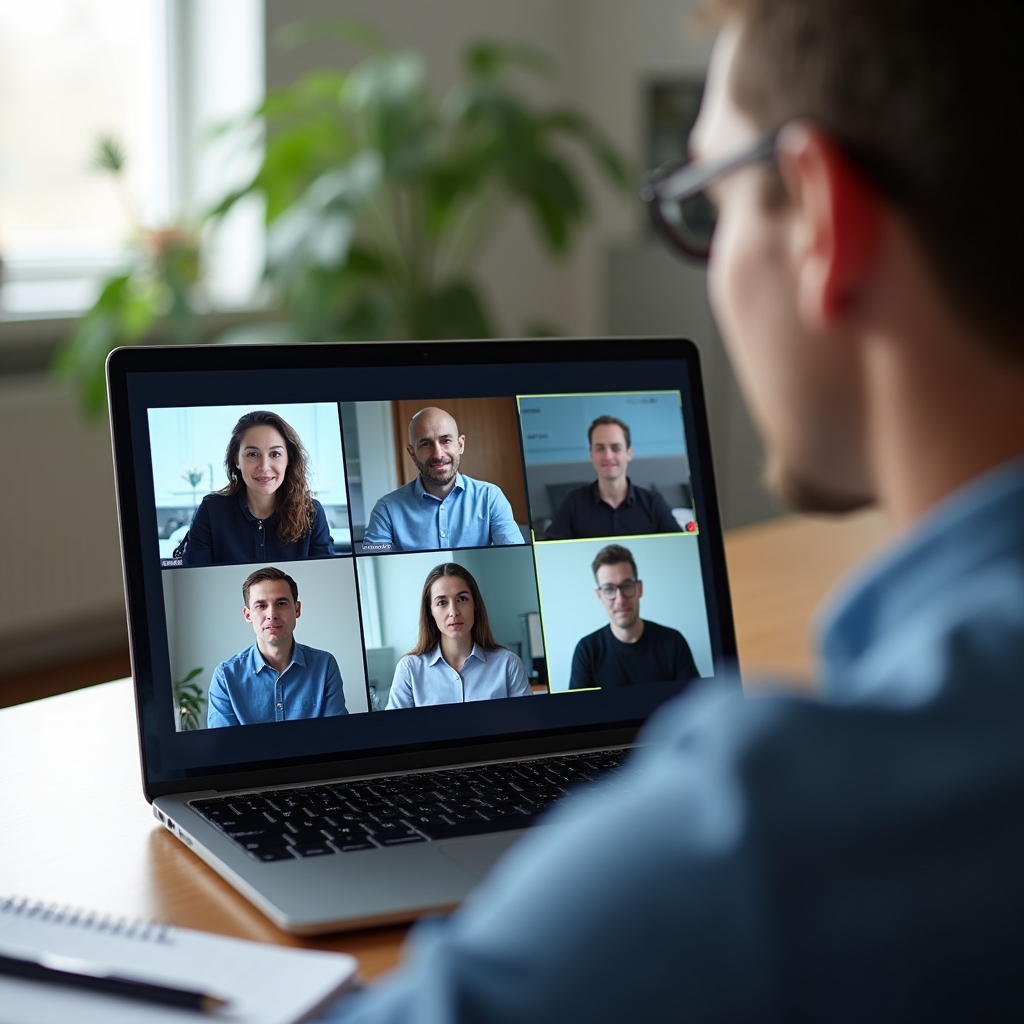 Участники онлайн-воркшопа по экономике на экране ноутбука